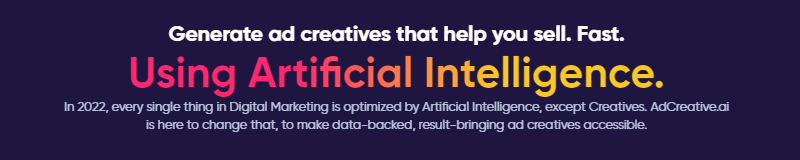 Take your marketing to the next level with AdCreative.ai